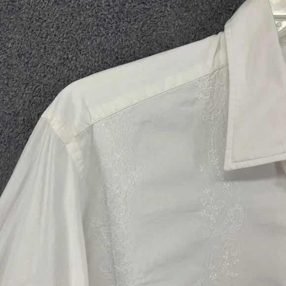 Consumers Guide Shirt Mens XL Long Sleeve Button Up‎ Embroidered Paisley Relaxed - Picture 3 of 16